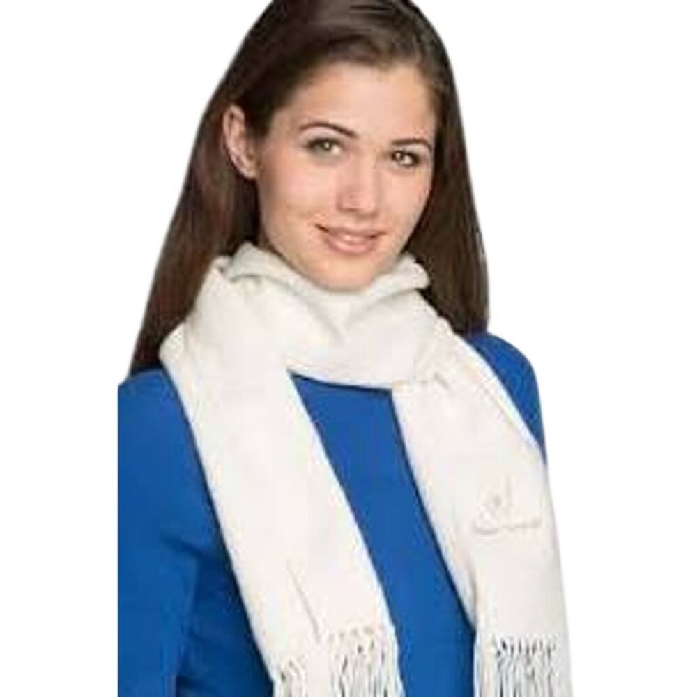 NWOT Alpaca Camargo Peru Pure Alpaca Fringed Scarf Wrap Fluffy Luxury Off White